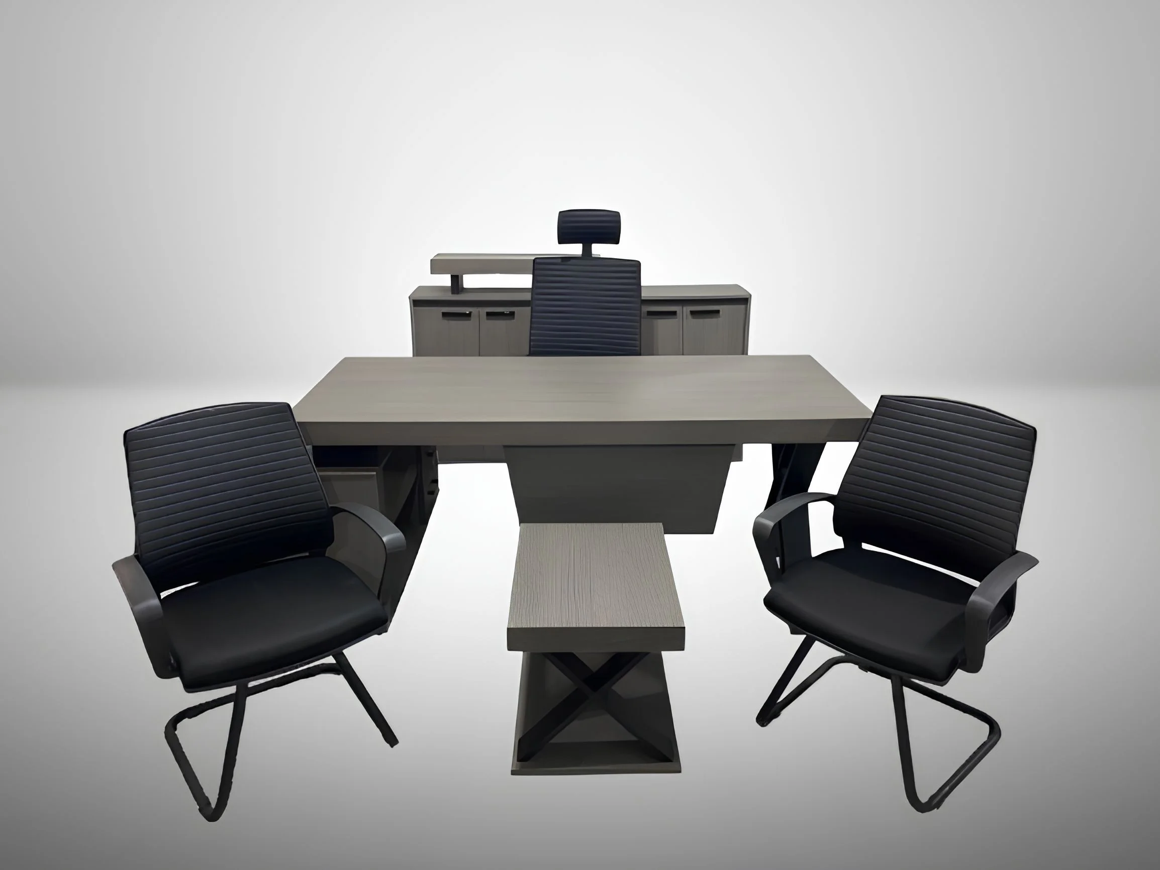 Sude Desk Set Anthracite Oak